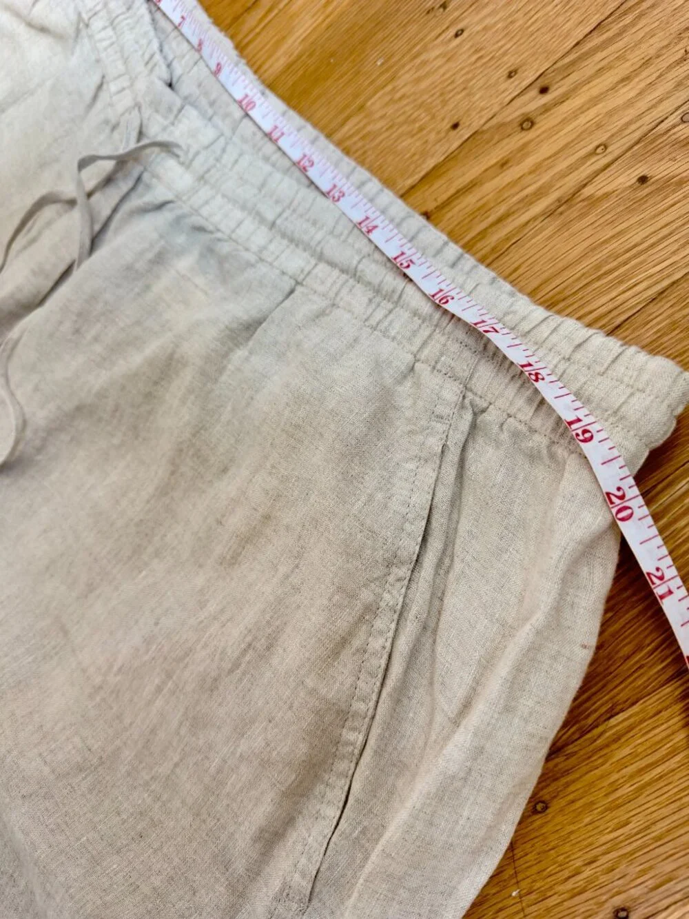 NEW Banana Republic 100% certified-European Linen Pull-On Ankle Pants - Size XXL